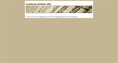 Desktop Screenshot of classicaljournal.org
